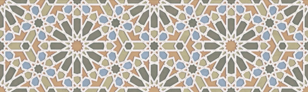 ceramica esmaltada con los dibujos de la alhambra