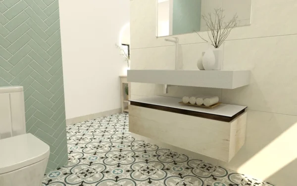 Leander Nanda Tiles-Lavabo de Resina Acquabella Integra Un Seno