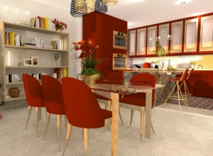 Azulejos rojos para cocinas salón 2025