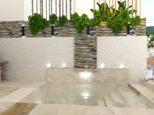 Mini piscinas con piedras prefabricadas